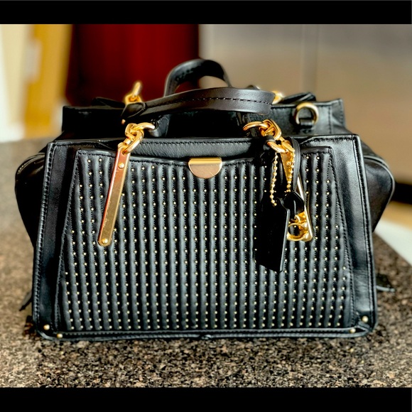 COACH Dreamer Carryall Tote Handbag With Rivets - Picture 1 of 6